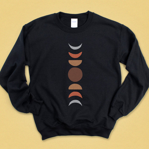 Terracotta Moon Phase Crewneck Sweatshirt