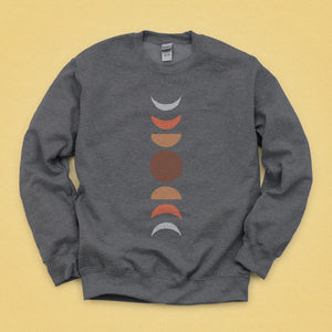Terracotta Moon Phase Crewneck Sweatshirt