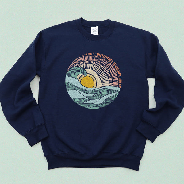 Barrel Wave Sunset Crewneck Sweatshirt
