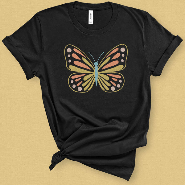 Abstract Butterfly Graphic Tee - MoxiCali