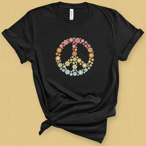 Mini Flower Peace Sign Graphic Tee - MoxiCali