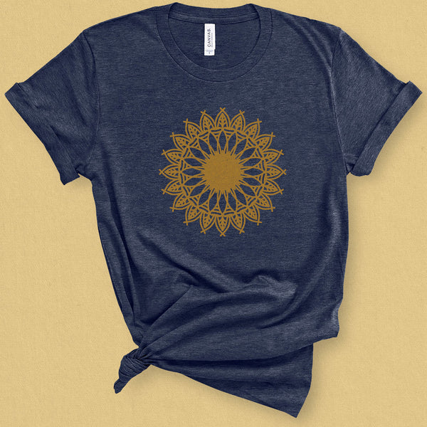 Abstract Sunflower Graphic Tee - MoxiCali