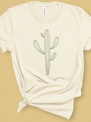 Cactus Graphic Tee Shirt - MoxiCali