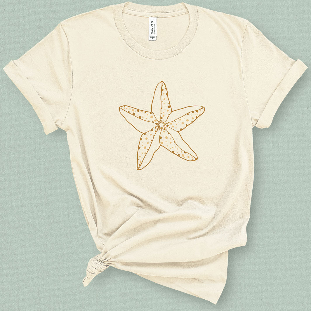 Starfish Graphic, Women's T-shirt, Medium Size fitted Fit