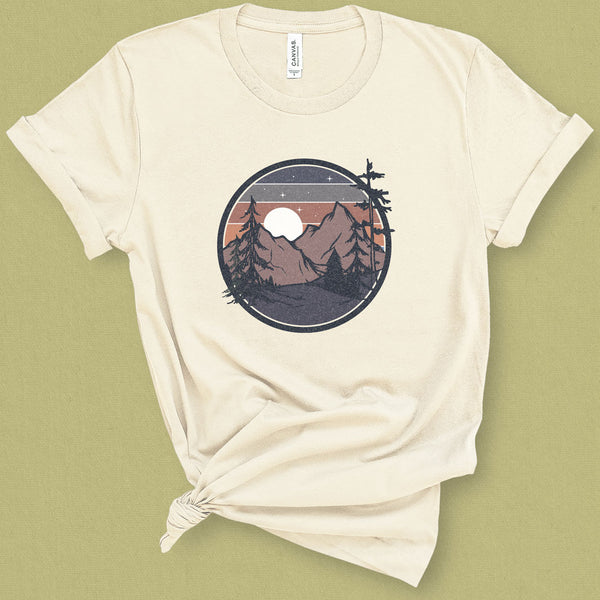 Retro Mountain Adventure Camp Graphic Tee - MoxiCali