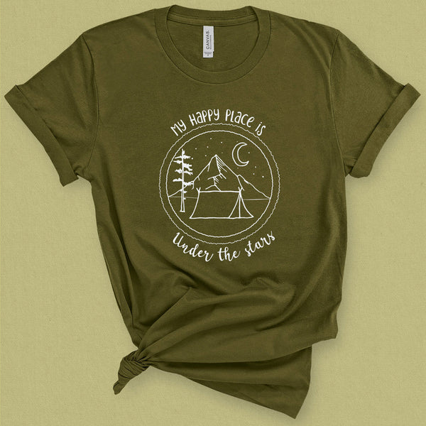 Happy Place is Under the Stars Graphic Tee - MoxiCali