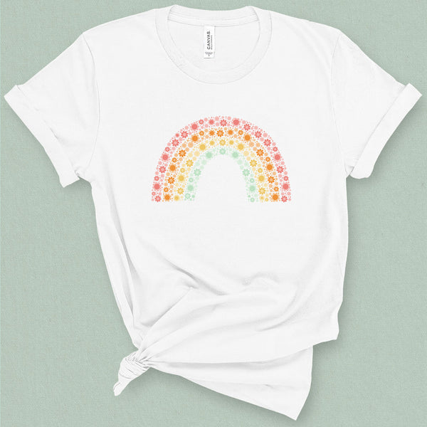 Mini Flower Rainbow Graphic Tee - MoxiCali