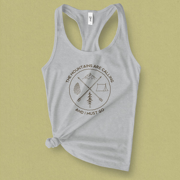 The Mountains are Calling I Must Go Tank Top - MoxiCali