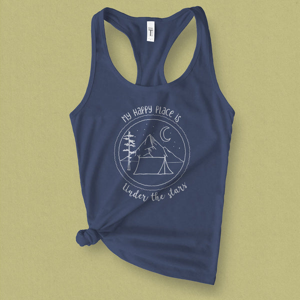My Happy Place is Under the Stars Tank Top - MoxiCali
