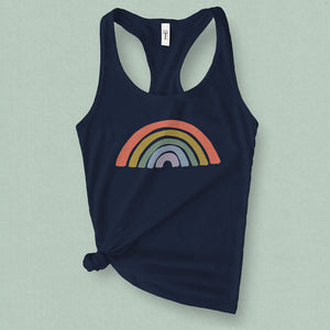 Retro Rainbow Graphic Tank Top - MoxiCali