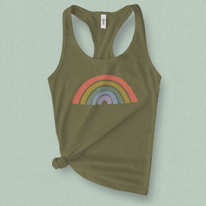 Retro Rainbow Graphic Tank Top - MoxiCali