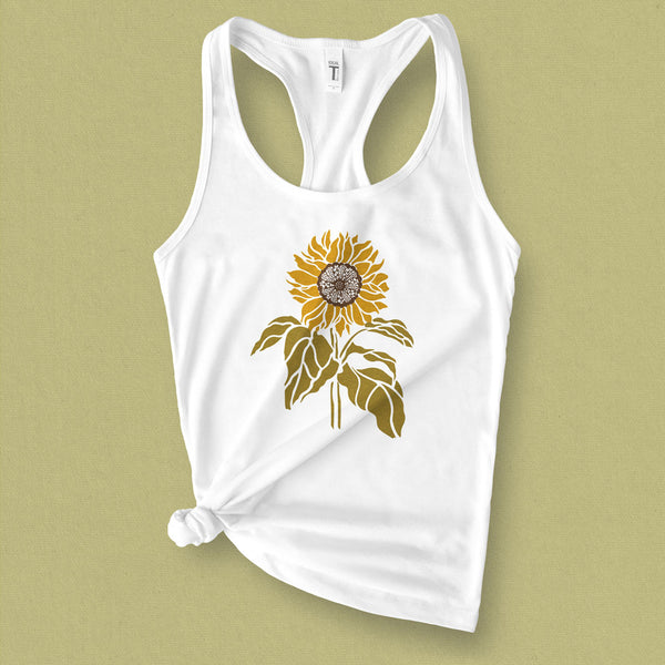 Sunflower Graphic Tank Top - MoxiCali