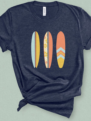 Retro Summer Surfboard Graphic Tee - MoxiCali