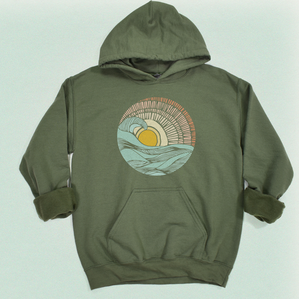 Barrel Wave Sunset Hooded Sweatshirt - MoxiCali