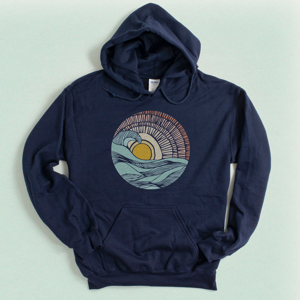 Barrel Wave Sunset Hooded Sweatshirt - MoxiCali