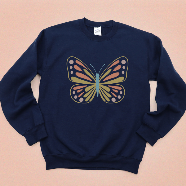 Pastel Butterfly Crewneck Sweatshirt - MoxiCali