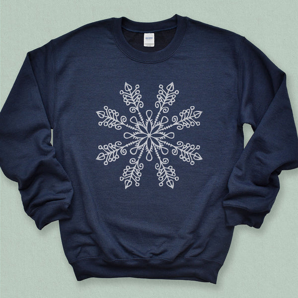 Retro Boho Snowflake Graphic Sweatshirt - MoxiCali